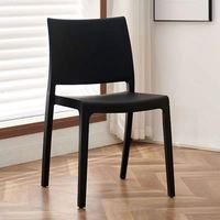 Chaise en plastique moderne monobloc moulée sans accoudoirs, résistante à l'usure, empilable, imperméable, avec dossier large, pour terrasse et jardin