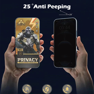 Protecteur d'écran de confidentialité à couverture complète pour iPhone 14 15 16 <span class=keywords><strong>Pro</strong></span> Max Film de protection en verre trempé anti-espion pour iPhone X XR XS Max - Product Image 3
