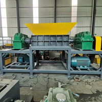 Broyeur à double arbre de grande taille, machine de broyage multifonctionnelle pour le recyclage des déchets plastiques, métalliques, de ferraille, de bois et de caoutchouc