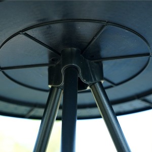 Portable Round <b>Folding</b> <b>Table</b> Outdoor Camping Waterproof Black Metal <b>Small</b> Size - Product Image 2