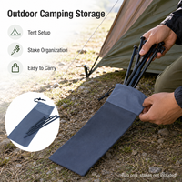 Bolsa de Almacenamiento Resistente para Estacas de Tienda de Campaña Oxford, para Accesorios de Cuerdas de Sujeción de Toldos de Camping