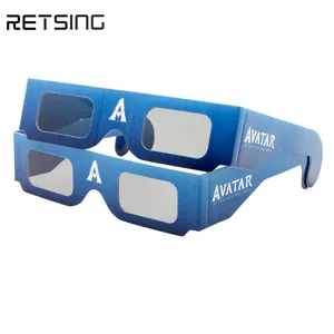 Cinema Theater and 3D TV Paper Circular Linear Polarized 3D Glasses with Custom Printing