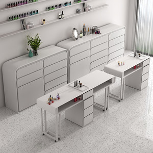 Meuble de rangement pour vernis à ongles, présentoir mural moderne en MDF pour salon de manucure - Product Image 4
