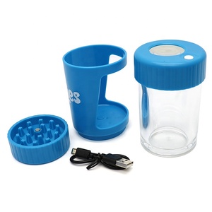Grinder per Erbe 2 in 1 con Contenitore in Plastica, Multicolore, Portatile, per Tabacco, Accessori per Fumatori, Vendita all'Ingrosso - Product Image 3