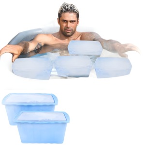 Moldes de silicona reutilizables de gran tamaño para cubitos de hielo, ideales para inmersión en frío o neveras, venta al por mayor. - Product Image 5