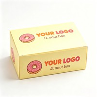 Boîtes à donuts personnalisées avec logo, qualité alimentaire, pour 12 donuts, emballages pour gâteaux brownie, boîtes à donuts avec fenêtre