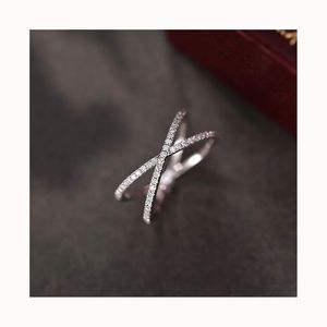 Xinfly Luxury Jewelry 18K Real Gold and 0.27CT Natural Diamond <b>Crossed</b> <b>Ring</b> - Product Image 2