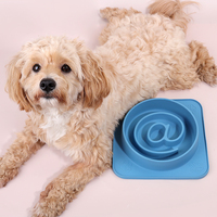 Bol à nourriture pour chien anti-étouffement écologique Bol à nourriture lentement alimenté en silicone avec ventouse