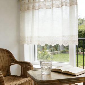 Rideaux courts brodés portables <span class=keywords><strong>pour</strong></span> salon, chambre, décoration intérieure, style jardin - Product Image 2