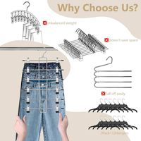 12 Stück Metall-Kleiderbügel mit Clips für Hosen und Röcke Glänzende Oberfläche Langlebige Leichtgewichtige Kleiderbügel für Bekleidungsgeschäfte