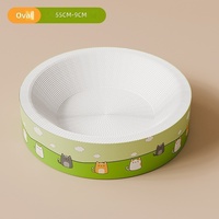 Lit pour chat en carton blanc, en forme de bol, profond, sans fond, à bords larges, anti-griffures, résistant à l'écaillage