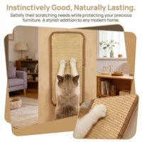 Tapis à gratter pour chat en sisal naturel extra épais, antidérapant, sans éclats, protection des meubles, logo personnalisé, OEM, ODM, plusieurs tailles