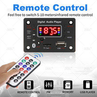 Placa Decodificadora de Amplificador DIY de 50W, 12V, Micrófono, Radio FM, TF, USB, AUX, Reproductor de Música para Auto, Altavoces, Control de Volumen