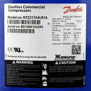 Compresor Scroll Danfoss NT215A4LR1B NTZ108A4LR1B NTZ217A4LR1A para Refrigeración a Baja Temperatura de Uso Industrial - Product Image 3