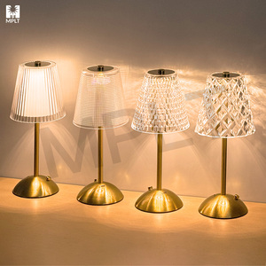 Sang Trọng Pha lê không dây có thể sạc lại <span class=keywords><strong>LED</strong></span> Bảng Đèn Nhà hàng không dây điều khiển cảm ứng Bắc Âu khách sạn xách tay hiện đại bàn ánh sáng - Product Image 2