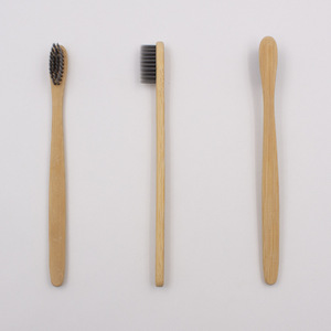 Natural Bamboo Toothbrush <b>Soft</b> Nylon Bristles Hotel Use Manual Toothbrushes Packaged In Cardboard <b>Box</b> - Product Image 3