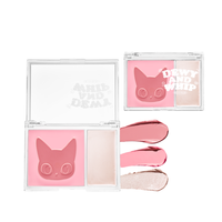 Colorete en Crema Coreano Black Rouge Dewy Cream DW03 Tangerine de Larga Duración, Resistente al Agua, para Rostro y Mejillas, Paleta de Colorete e Iluminador 15g