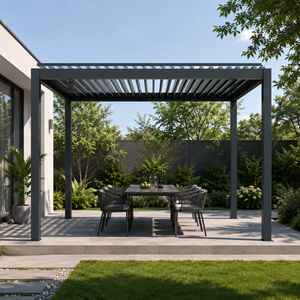 Pergola extérieure élégante pour cour, <span class=keywords><strong>terrasse</strong></span> et complexe balnéaire avec structure en aluminium moderne - Product Image 5
