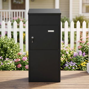 Buzón de Paquetería Metálico Impermeable para Exteriores, con 2 Llaves, Diseño Independiente, Antirrobo, Capacidad de 100L para Entrega Postal - Product Image 5