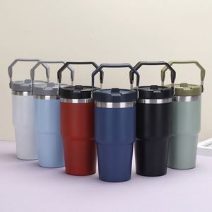 DD3998 Gobelet isotherme à double paroi en acier inoxydable de 30 oz avec poignée rabattable, sans BPA, anti-fuite, maintien thermique 12-24h, logo personnalisé - Product Image 3