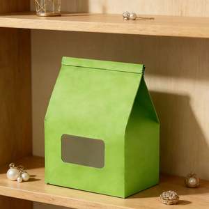 Bolsa de Papel Kraft con Fondo Plano y Cierre de Cremallera, Impresa Personalizada, para Envasado de Alimentos, con Ventana - Product Image 5