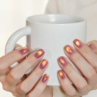 Kit de vernis gel œil de chat marron automne avec nuancier, sans HEMA/TPO, gel magnétique de luxe, vernis à ongles UV LED soak-off, kit gel UV