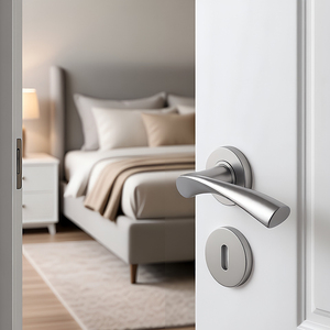 <span class=keywords><strong>Poignée</strong></span> de porte en acier inoxydable brossé pour entrée de villa - Design moderne, installation facile, durable, chambre, extérieur, salle de bain - Product Image 4