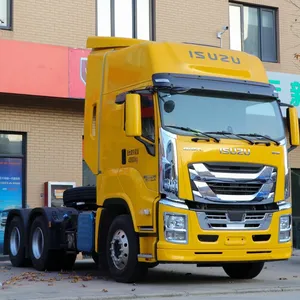 Isuzu 520hp Zware Vrachtwagen 6X4 Isuzu Tractor Kop 10 Wielen Automatische Tandwielaanhangwagen Te Koop