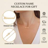 Collar con Nombre Personalizado de Acero Inoxidable, Chapado en Oro, Placa con Nombre Escrito a Mano, Joyería Fina, Regalo para Ella