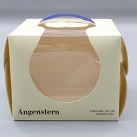 Boîtes d'emballage pour gâteaux en carton de qualité alimentaire, impression personnalisée, estampage à chaud, fenêtre transparente scintillante, boîtes cadeaux portables pour pâtisseries