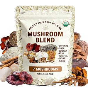 Qinshantang nhãn hiệu riêng 10 trong 1 số lượng lớn hữu cơ màu Đỏ Reishi Đông Trùng Hạ Thảo hỗn hợp sư tử bờm Chaga chiết xuất pha trộn nấm bột - Product Image 1