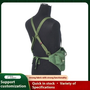 Gilet tactique portable vert personnalisé en polyester avec poche pour munitions, imperméable et tendance, équipement extérieur avec fermeture éclair - Product Image 4