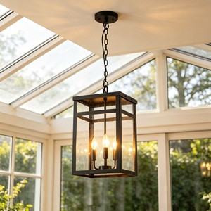 Lámpara de Techo LED de Estilo Retro Americano para Exteriores, Impermeable IP65, de Aluminio, con Sensor de Luz, para Sala de Estar, Comedor, Villa - Product Image 6