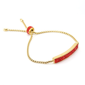 Zogxin Crystal <b>Bracelet</b> Blue Gold Chain Adjustable Women's Jewelry Everyday Wear - Product Image 5
