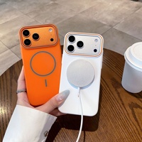 Étui de protection magnétique pour iPhone 18 Pro/Pro Max/14+, design mat effet peau avec protection intégrale anti-chute