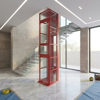 Plateforme élévatrice à cadre en alliage d'aluminium avec un design moderne pour villa, modèle 3D conçu, porte populaire