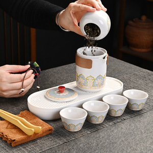 Service à thé de style antique, coffret cadeau, ensemble complet de voyage avec logo personnalisable, usage commercial - Product Image 3