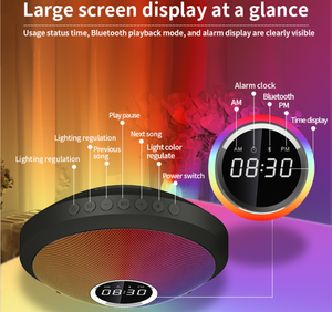 New 20W Wireless Speaker Portable With Night Lamp Alarm <strong>Clock</strong> Wireless Speaker OEM Wireless Portable Speaker With <strong>Time</strong> Display - Product Image 3