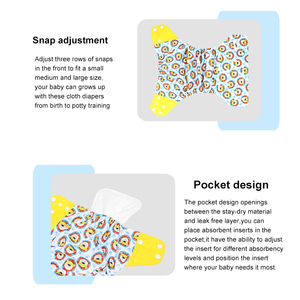 Vente chaude de couches pour bébé en gros, fabrication de couches en tissu pour bébé, Famicheer AIO, couches simples, couches imprimées <span class=keywords><strong>Abdl</strong></span>, 16 à 18 livres - Product Image 3