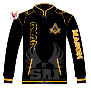 Chaqueta Masónica de Maestro Masón, Chaqueta de Carreras Personalizada |   Chaqueta de Carreras con Logotipo Bordado Personalizado de la Francmasonería para Hombre - Product Image 5