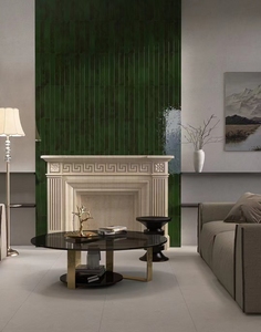 New màu xanh lá cây màu bóng bề mặt tàu điện ngầm phòng tắm tường gạch nhỏ 60x400 mét - Product Image 5