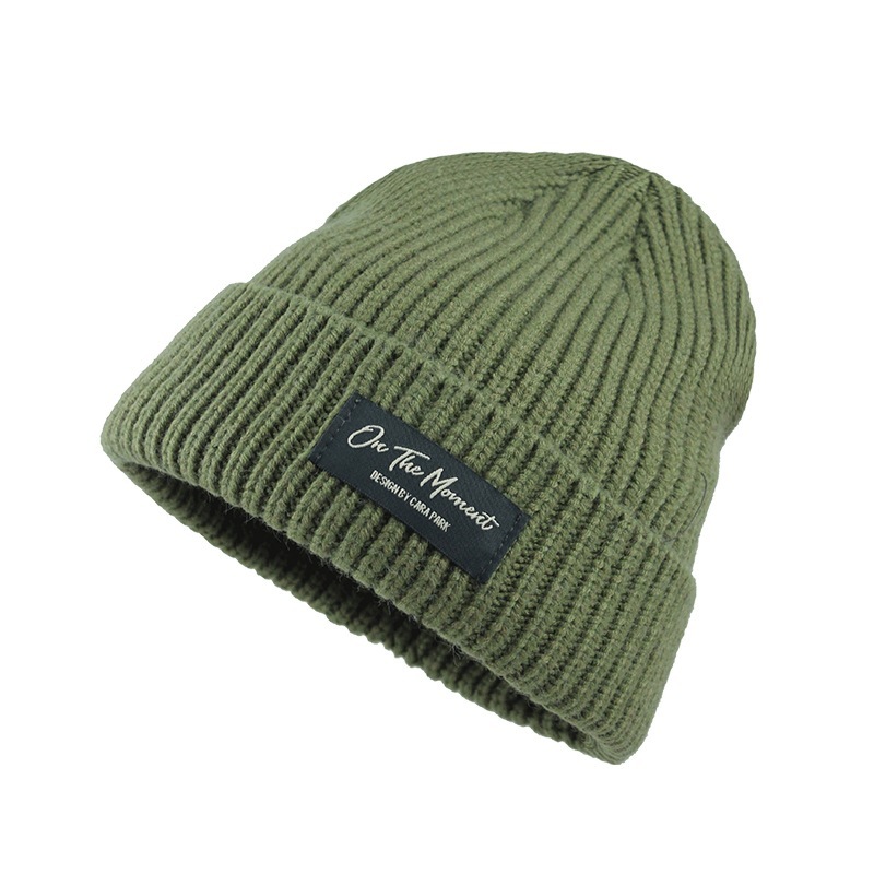 Custom Winter Fold Weave Chapter Men Winter Hats Custom Label Mens Beanie Custom Hip Hop Unisex Sports Cable Beanie Hat