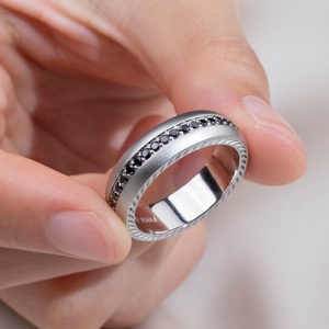 แหวนเพชรเมสซี่ รุ่น MSR-1892 แหวนดีไซน์พิเศษ แหวนเพชรทรงรัศมี แหวนเพชรเพทายสังเคราะห์ PT950 - Product Image 1