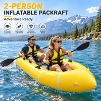 Packraft gonflable 3M pour 2 personnes, kayak en TPU avec plancher Drop Stitch, radeau portable pour lac, rivière, aventures en plein air