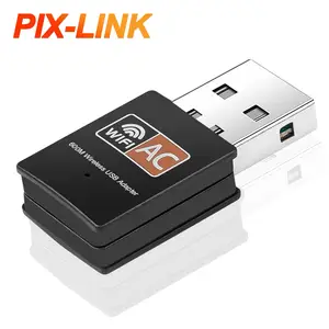 PIX-LINK drahtloser 600Mbps USB-WLAN-Adapter AC600 2.4GHz 5GHz WLAN-Antenne PC Minicomputer Netzwerk Kartenempfänger Dualband 802.11b/n/g/ac