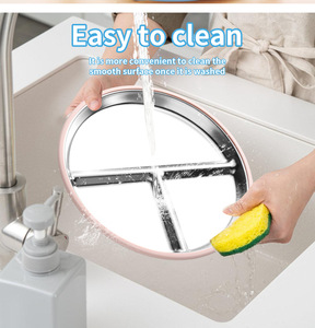 Platos de Silicona con Succión para Bebés, de Acero Inoxidable, Plato Dividido para <span class=keywords><strong>la</strong></span> Alimentación del Bebé, Accesorios para <span class=keywords><strong>la</strong></span> Alimentación del Bebé - Product Image 4