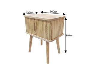 Moderno MDF porta scorrevole comodino pannello in stile legno camera da letto di stoccaggio comodino per appartamento bagno in legno vetrina - Product Image 2