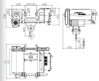 Palans électriques européens durables Xinke 16 tonnes, palans électriques portables monophasés pour chantier de construction