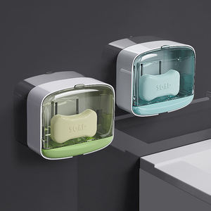 Wholesale Novax Plastic 2026 Wall-mounted Soap Box Organizer Dish Holder with Cover for Bathroom Accessories - Product Image 1