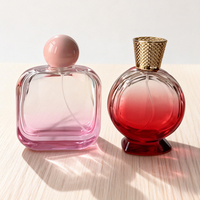 Flacon de parfum en verre vide de luxe noir 30ml 50ml avec bouchon couronne, sérigraphie personnalisée, rayures verticales